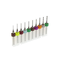 Zestaw 10 wierteł 0.6-1.5mm