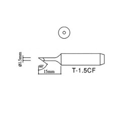 900M-T-15CF Cut Black Soldering Iron Tip