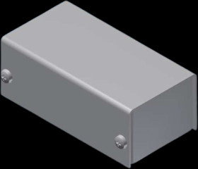 Die-cast aluminum enclosure, (L x W x H) 38 x 72 x 28 mm, gray (RAL 7001), IP40, 1/A.1