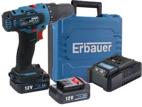 Wiertarko-wkrętarka Erbauer 12V 2 x 2,0Ah