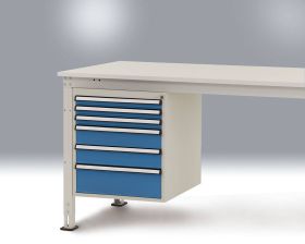 Stół roboczy z szafką 500 UNIWERSALNY Manuflex ZB4913.5021, (S x W x G) 500 x 560 x 580 mm