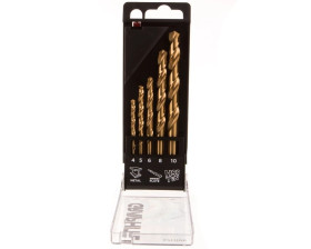 Wiertła do metalu HSS-TiN , 4.0 - 10mm /zestaw 5szt./ 57H196