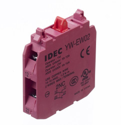 Blok styków Idec CW Series blokada Blok styków 2NC, przyłącze śrubowe