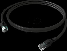 CP1KSBSBS0015 Cat.6a patch cable, S/FTP, FlexBoot, black, 1.5 m
