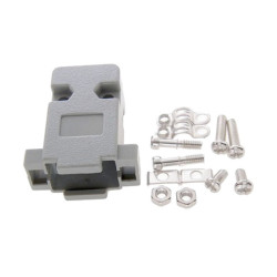 OBUDOWA DB9 SZARA PLASTIK SKRĘCANA D-SUB CANON 9-PIN