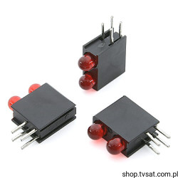553-0111F Dual LED 3mm Red in Case THT DIALIGHT