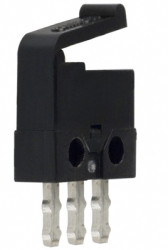 Snap acting switche, On-On, solder connection, roller hinge lever, 0.59 N, 0.5 A/30 VDC, IP40, D2MQ-1L