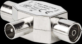 CSGB40951ME Satellite and aerial adapter, IEC (coax) plug > 2x coax socket