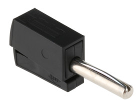 Adapter z wtykiem bananowym Męski Zacisk klatkowy typ Wtyk bananowy Czarny 20A WAGO rozmiar 4 mm