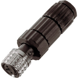 Hirschmann 933 366-100 ELKA 3008 V M9.5 Straight Cable Socket 3P Black