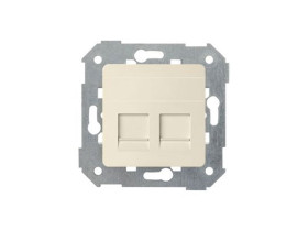SIMON 82 Pokrywa gniazda RJ45 beż 2 gniazda z adapterem i żaluzjami 82006-31 KONTAKT SIMON