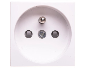 KOS45 Moduł - gniazdo pojedyncze z/u z przesłonami białe 350434