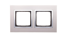 Simon 54 Nature Ramka Podwójna Metal Satynowy Blask Drn2/79