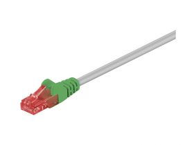 Kabel Patchcord skrosowany CAT 6 U/UTP RJ45/RJ45 1m szary
