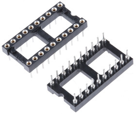 Podstawka DIL 2.54mm Pitch 10.16mm Row Spacing 20-pinowe, Przewlekany Toczony Pin, 1A Preci-Dip