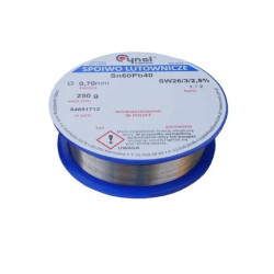 CYNEL UNIPRESS Cyna 0,70mm 250g Sn60Pb40 SW26/3/2.5 spoiwo lutownicze PROFESSIONAL