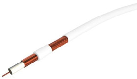 Kabel koncentryczny, 100m, 11VRTCPH1, Polichlorek winylu PVC, Biały Bez zakończenia Bez zakończenia 100m, RS PRO Bez