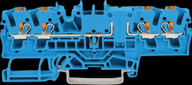 2202-1804 4-conductor feed-through terminal block, 2.5 mm², blue