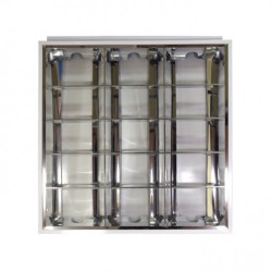 Oprawa rastrowa, 3x tuba LED ART T8 60cm, AC230V, podtynkowa, 60x60cm