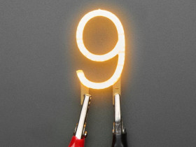 Adafruit Number LED Filament - Warm White "9"