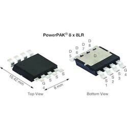 Pojedyncze tranzystory MOSFET Typ N-kanałowy 345 A PowerPAK 40 V Rozszerzenie 3-pinowy Powierzchnia 277 W Vishay 0.00124