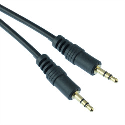 5m Gold 3.5mm Stereo Plug to Plug Audio Cable Lead