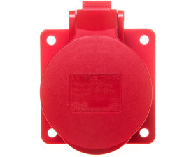 Gniazdo tablicowe 16A 5P 400V /75x75/ czerwone IP44 TWIST 315-6f7