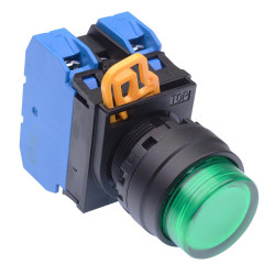 YW1L-M2E20Q4G Green 24V illuminated 22mm Momentary Push Button Switch 2NO IP65 IDEC