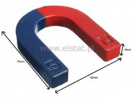 Magnes tradycyjny; słaby; podkowa; 79x62x19mm