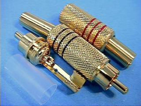 Wtyk RCA CINCH złocony duży