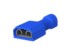 TE Connectivity Konektor płaski Ultra-Fast 250 Żeńskie Niebieski 6.35 x 0.81 mm długość 21.75mm Izolacja: Izolowane Cyna