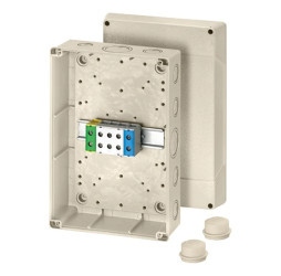 Puszka odgałęźna n/t 5x50mm2 210x310x117mm szara IP65 KF 9501 60001033