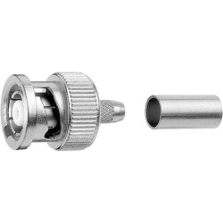 Teleg&#xE4;rtner 100023361 R-BNC plug straight 50 &#x3A9; bayonet coupling 1pc