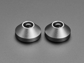 Gray Anodized Aluminum Bumper Feet - Pack of 2