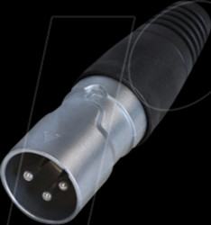 RCX3M-Z-000-1 XLR cable plug 3-pole, IP65, chrome-plated housing