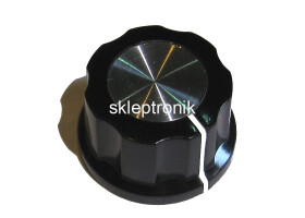 Gałka potencjometru GBC24 24mm na oś 6mm czarna
