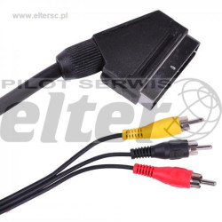 Kabel euro-scart - 3xRCA cinch 1,2m standard