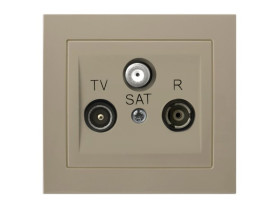 KIER Gniazdo antenowe RTV-SAT przelotowe beżowy GPA-WSP/01 OSPEL