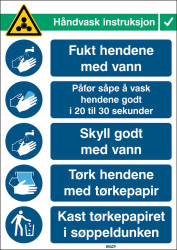 Karta naścienna dot. bezpieczeństwa, Polipropylen B-7527, Norweski Brady