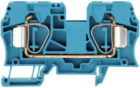 Through terminal block, spring balancer connection, 1.5-16 mm², 2 pole, 76 A, 8 kV, blue, 1745240000