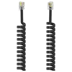 Hama 201150 Phone Cable Black 1.5m 1x RJ10 4p4c plug to 1x RJ10 4p4c plug