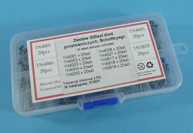 ZESTAW DIÓD PROST.ORAZ SCHOTTKY 200SZT