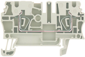 Through terminal block, spring balancer connection, 0.5-4.0 mm², 2 pole, 24 A, 8 kV, purple, 1683290000