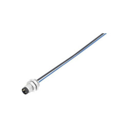 Binder 09 3419 86 03 Male Angle 3 Pin Front Fastening Solder Tag Terminal