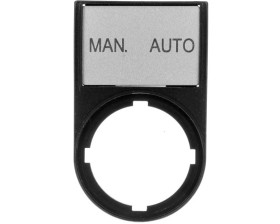 Tabliczka opisowa MAN-AUTO 50x30mm czarna 22mm prostokątna M22S-ST-GB11 216500