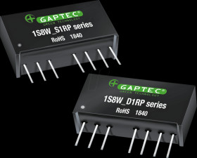 1S8W_0505S1RP DC/DC converter, 1 W, 5 V, SIL 8