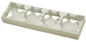 AS Puszka natynkowa poczwórna satyna light PNP-4G/45