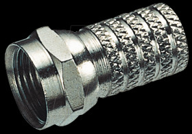 F-STECKER 6MM F plug for cables with 6.1 mm diameter
