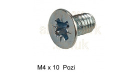 M4 x 10mm pozi csk machine screw A2 (25 Pack)