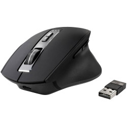 Renkforce RF-5150984 RF-WM-300 Ergonomic Mouse Bluetooth Wireless Black/Grey
